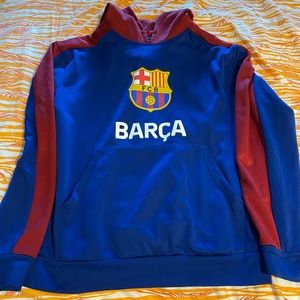 FC Barcelona Hooded Sweatshirt - Blue/Red - Size “Men’s” Small